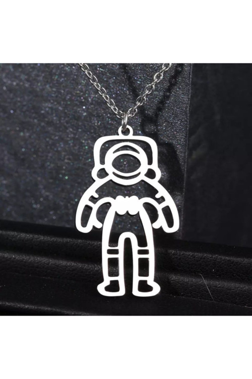 925 Ayar Gümüş Astronot Kolye