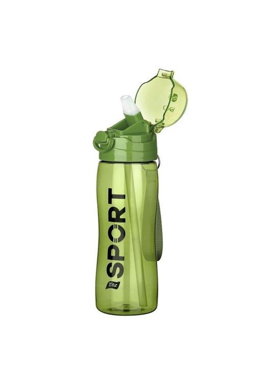 Titiz Plastik  Pipetli Rio Su Ve Detoks Su Şişesi Matara  750 Ml-Renkli