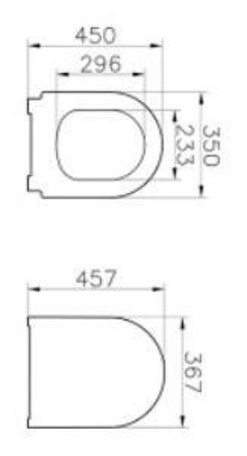 Integra Klozet kapağı 131-001-009 Slim - duroplast - üstten sıkmalı - yavaş kapanır - metal menteşeli - mat beyaz