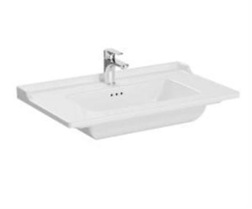 Integra Classic Etajerli lavabo 7001B003-0001 Dikdörtgen - 80x46 cm - tek armatür delikli - su taşma delikli - bey