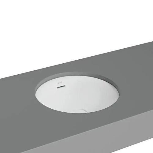 Metropole Tezgahaltı lavabo 7532B001-1082 Yuvarlak - 40x40 cm - armatür deliksiz - su taşma delikli - mat beyaz