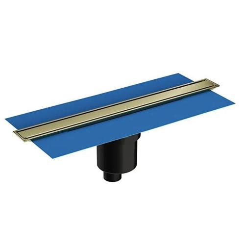 59980560000 Eco Flow DK100 40cm Duş Kanalı - Parlak Altın Alttan