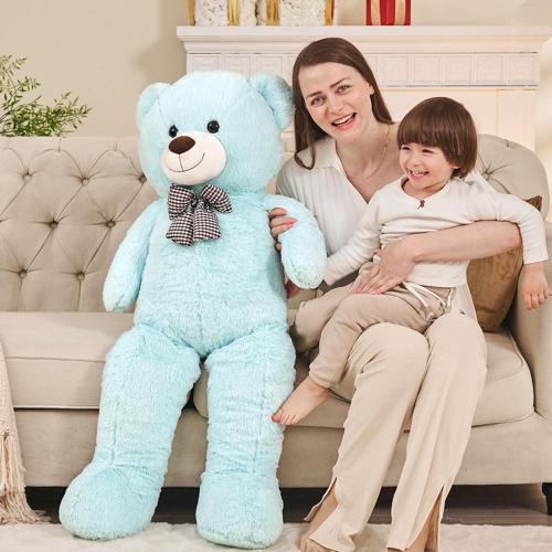% 100 YERLİ - Papyonlu Sevimli Büyük Peluş Ayıcık, 130 cm