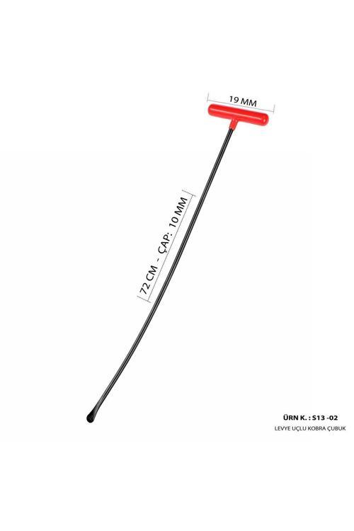 72 Cm 10 Mm Çap Levye Uçlu Kobra Boyasız Göçük Düzeltme Çubuk Seti, Pdr Çubuk - S13-02