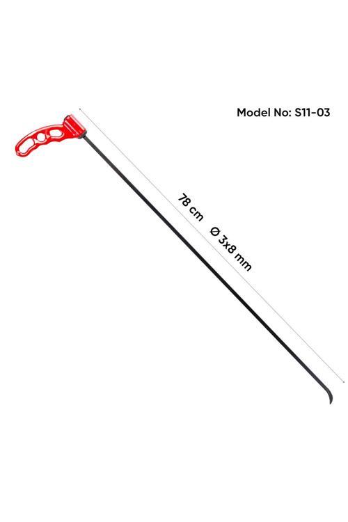 78 Cm 3.8 Mm Çap Tek Taraflı Balina Sustalı Çubuk, Boyasız Göçük Düzeltme Çubuğu, Pdr Çubuk - S11-03