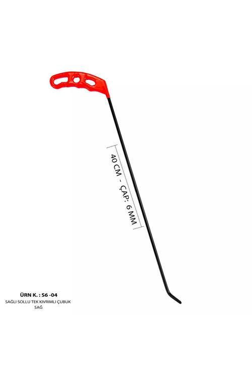 40 Cm 6 Mm Çap Sağlı Sollu Tek Kıvrımlı Sağ Boyasız Göçük Düzeltme Çubuğu, Pdr Çubuk - S6-04