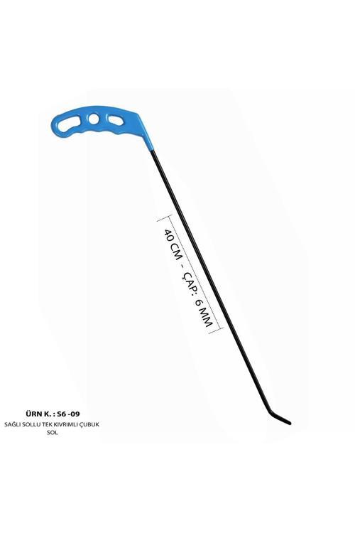 40 Cm 6 Mm Çap Sağlı Sollu Tek Kıvrımlı Sol Boyasız Göçük Düzeltme Çubuğu, Pdr Çubuk - S6-09