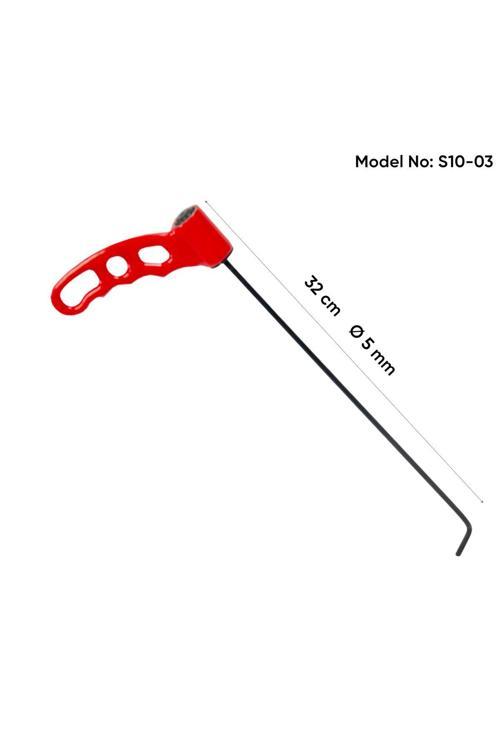 32 Cm 5 Mm Çap Sustalı Sağ Sol Yassı Boyasız Göçük Düzeltme Çubuğu, Pdr Çubuk - S10-03