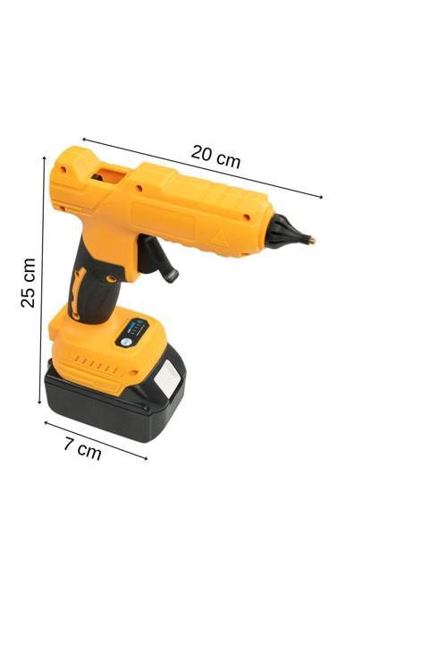 100 W Kablosuz Sıcak Silikon Tabancası, Şarj Edilebilir Bataryalı Silikon Tabancası – 20X25X7 Cm