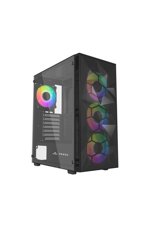 CacheX Venüs 4X120MM Rainbow Fanlı Temperli Cam USB 3.0 Oyuncu Bilgisayar Kasası