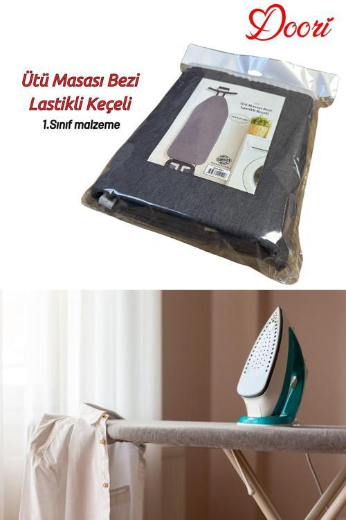 Ütü Masa Bezi Ütü Masası Kılıfı  Yanmaz Yapışmaz Kumaş  Özel Keçeli Pamuk Kumaşlı  50* 140 Cm İpli