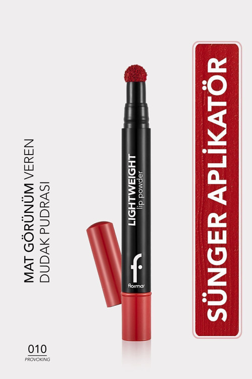 Hafif Yapılı Mat Dudak Pudrası (Kırmızı) - Lightweight Lip Powder - 010 Provoking - 8682536007528