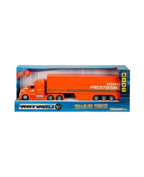 Maxx Wheels 1:50 Sesli ve Işıklı Tır 23181 Turuncu