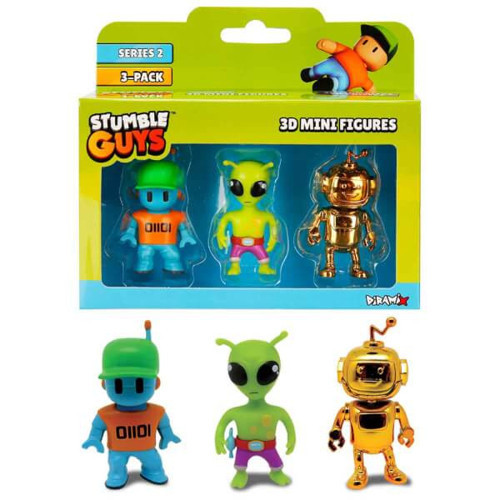 3’lü Mini Figür Seti S2 TUY15000 Robot Guy-Green Alien-Golden Robo