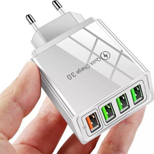 Hızlı Şarj Qc 3.0 4 Usb Portlu 3.1a - 48w Çoklu Şarj Cihazı