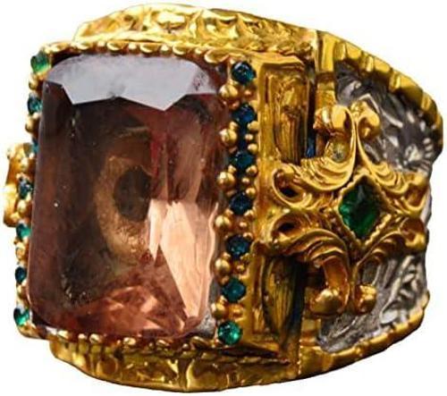 Sultanit Taşlı El Yapımı Yüzük, Altın Kaplama Sterlin Gümüş Erkek Yüzüğü - Dönüşüm ve Gizem Sembolü