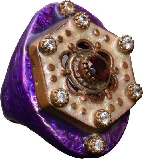 Gerçek Doğal Garnet Taşı Sterlin Gümüş Unisex Yüzük - El Yapımı Büyük Yüzük
