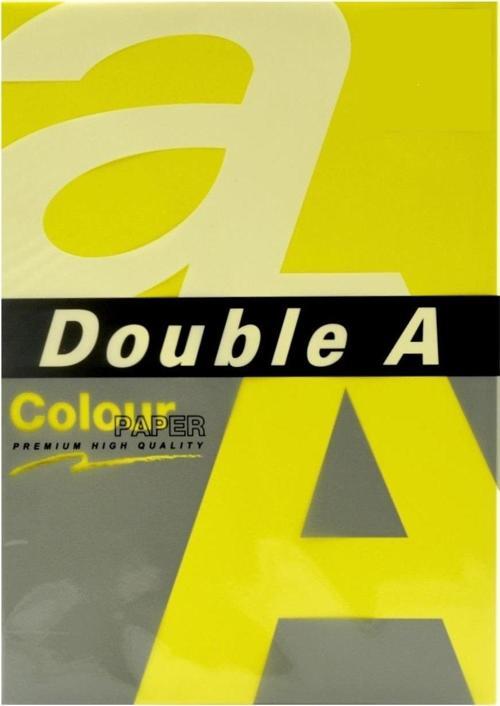 Double-A Renkli Fotokopi Kağıdı A4 75 Gram Fosforlu Sarı (500 Lü Paket)
