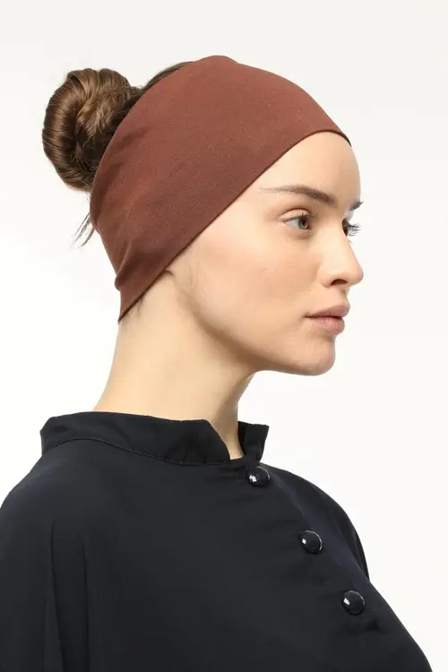 Kadın Penye Dikişsiz Tesettür Bandana Bone Spor Saç Bandı