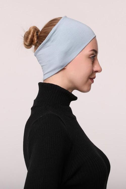 Kadın Penye Dikişsiz Tesettür Bandana Bone Spor Saç Bandı