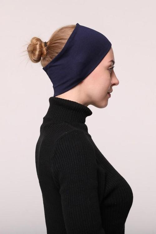 Kadın Penye Dikişsiz Tesettür Bandana Bone Spor Saç Bandı