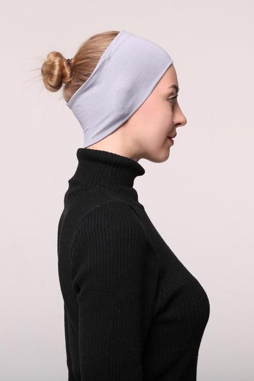 Kadın Penye Dikişsiz Tesettür Bandana Bone Spor Saç Bandı