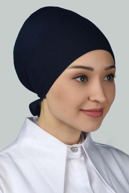 Dikişsiz Bağcıklı Kaymayan Tesettür Penye Bone