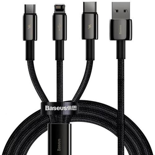 Tungsten Gold 3'ü 1 arada Hızlı Şarj Data Kablosu USB to M+L+C 3.5A 1.5m