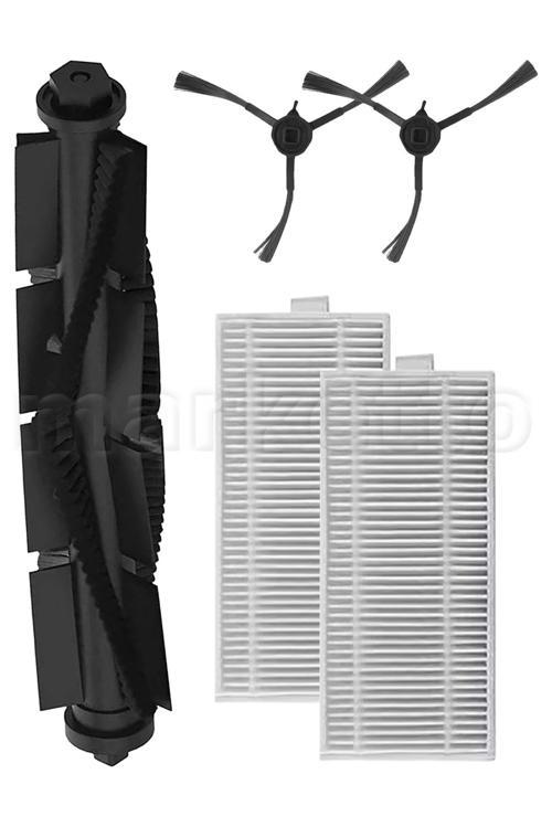 Grundig VCR 6230 Uyumlu Robot Yedek 5 Parça Seti Ana Fırça Yan Fırça Hepa Filtre