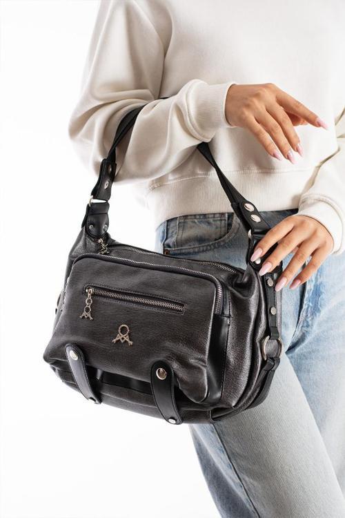 Kadın Postacı Çanta Çapraz Askılı Vegan Deri Omuz Çantası 32*22 Cm Suni Deri Mega Bag