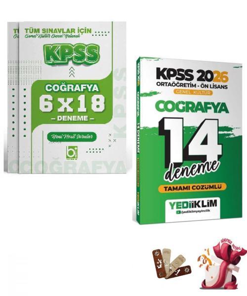 2026 KPSS Lise Ortaöğretim Ön Lisans Coğrafya Deneme Seti Yediiklim ve Bigelio Yayıncılık
