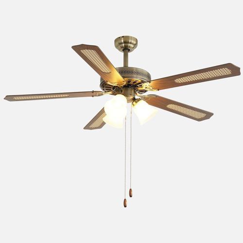 Karayel 132cm Bakır Motor 3 Lambalı Tavan Vantilatörü Ahşap