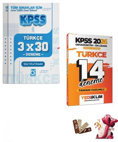 2026 KPSS Lise Ortaöğretim Ön Lisans Türkçe Deneme Seti Yediiklim ve Bigelio Yayıncılık