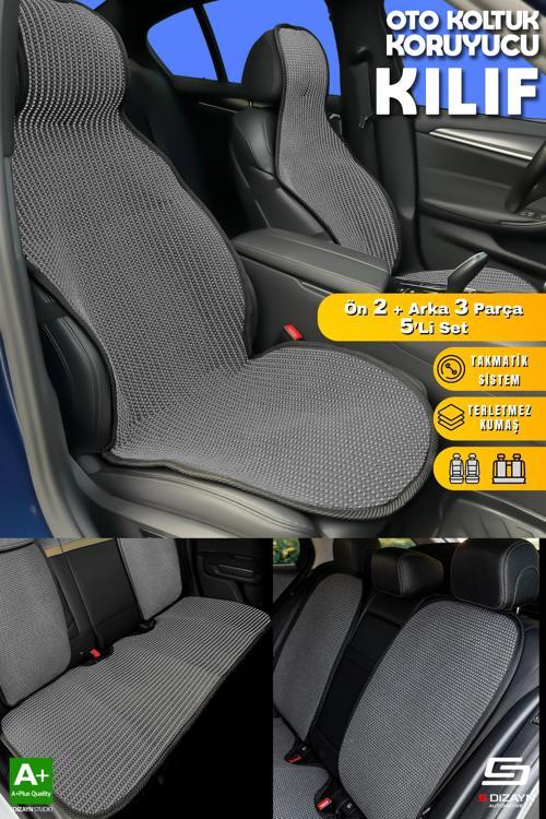 Oto Koltuk Koruyucu Kılıf Set Füme Universal 2+3 Parça Ön Arka