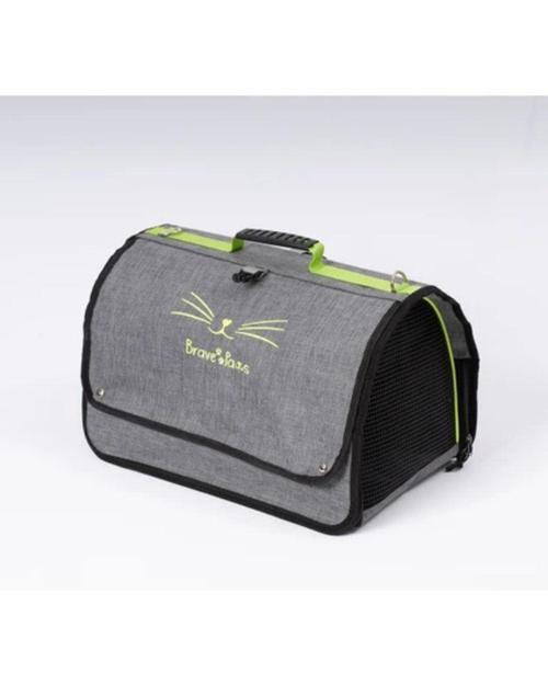  Brave Paws Perdeli Flybag Plastik Yırtılmaz Fileli Kedi ve Köpek  Havayolu Taşıma Çantası