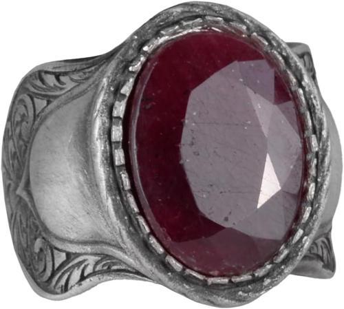 Doğal Taş Yüzük, 925 Ayar Gümüş Yüzük, (Yakut)