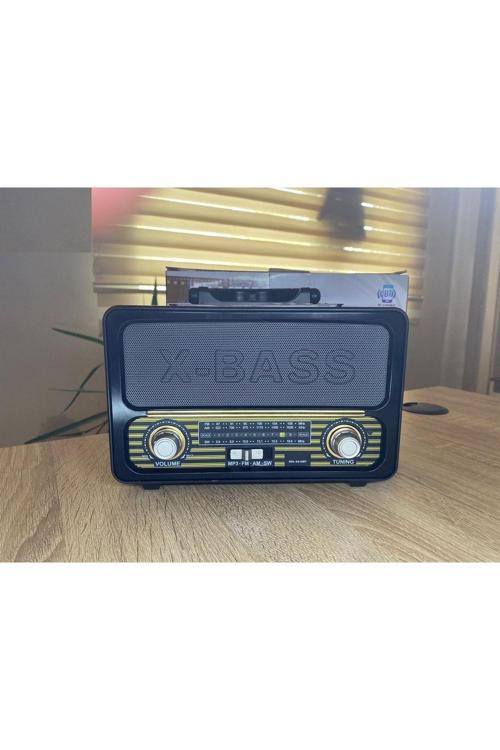 Bluetooth Şarjlı Nostaljik Antika Radyo Müzik Çalar Işıldak Usb Tf Aux 4618 Rdl-4618