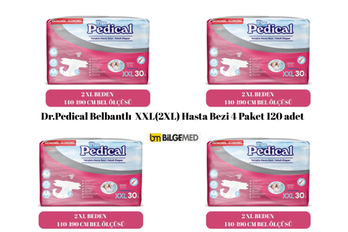 Dr.pedical Belbantlı Tekstil Yüzey Hasta Bezi Xxl (2xl) 120 Adet