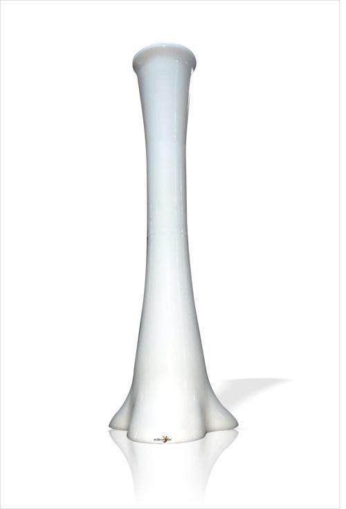 Uzun 60 cm Düz Beyaz Kırılmaz Dengeli Sert Plastik Kuru Çiçek Dal Masa Sehpa Köşe Şömine Vazo Vazosu