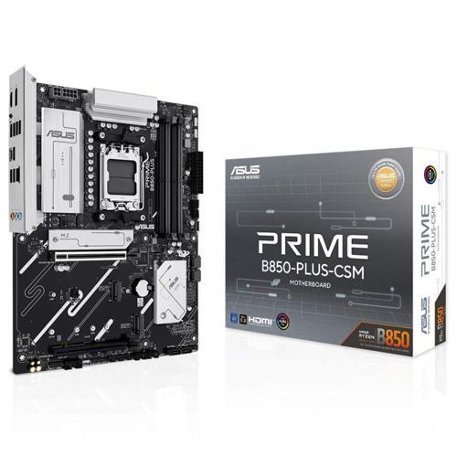 PRIME B850-PLUS-CSM AMD B850 AM5 DDR5 8000 DP HDMI 3x M2 USB3.2 AURA RGB 2.5Gbit LAN ATX 256GB’a kadar ram desteği, 1xGen5 M.2, Ücretsiz Uzaktan