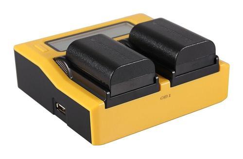 7583 Canon LP-E6 İçin Çift Lcd Usb Şarj Cihazı