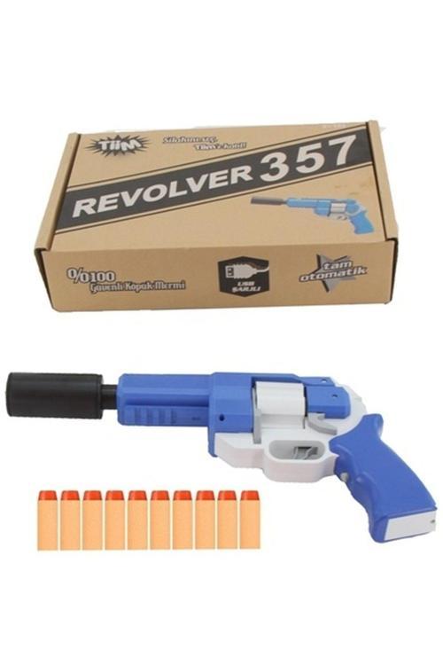 Tiim Sarjlı Tam Otomatik Susturuculu Mavi Revolver D1