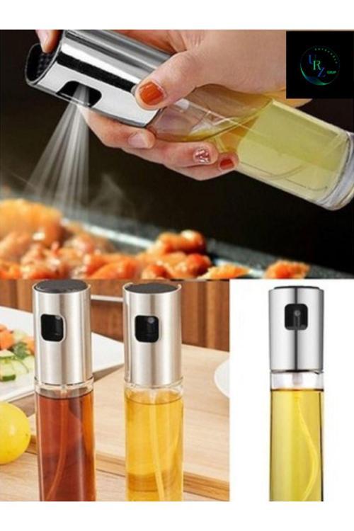 Sprey Yağlık Cam Püskürtmeli 100Ml Yağdanlık Airfreyr Zeytinyağı Sirke Limon Püskürtme Şişesi