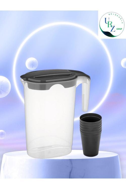 Master Sürahi 1.75 Litre + 4 Bardak , Limonata, Ayran, Su Kabı