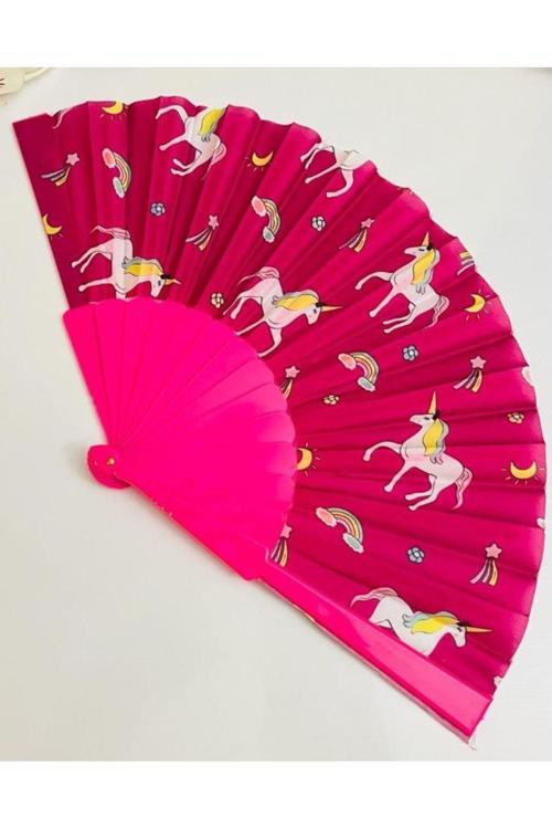 Fuşya Kız Çocuk Yelpaze, Doğum Günü Hediyesi, Karne Hediyesi