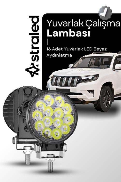 72W 12-24 Volt Yuvarlak Spot Far Oto Çalışma Lambası Atv Kamyon Tır Traktör Offroad