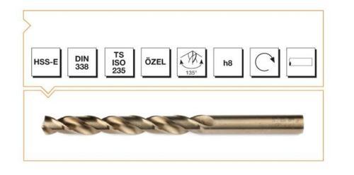 Makina Takım HSSE DIN 338 RN Altın Seri Matkap Ucu 2.5 mm - MTE B00005000250