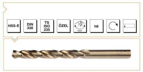 Makina Takım HSSE DIN 338 RN Altın Seri Matkap Ucu 2.7 mm - MTE B00005000270