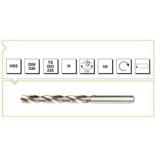 Makina Takım HSS DIN 338 Silindirik Saplı Kısa Taşlanmış Matkap Ucu 19 mm - MTE B00007001900