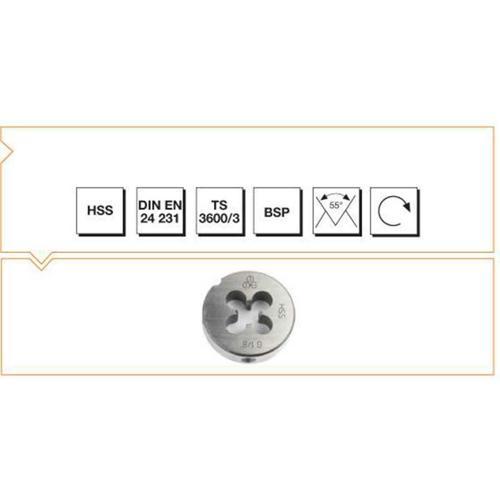 Makina Takım G3/8 HSS DIN EN 24 231 Whitworth Boru Vidalı Pafta Lokması-MTE B00110081666